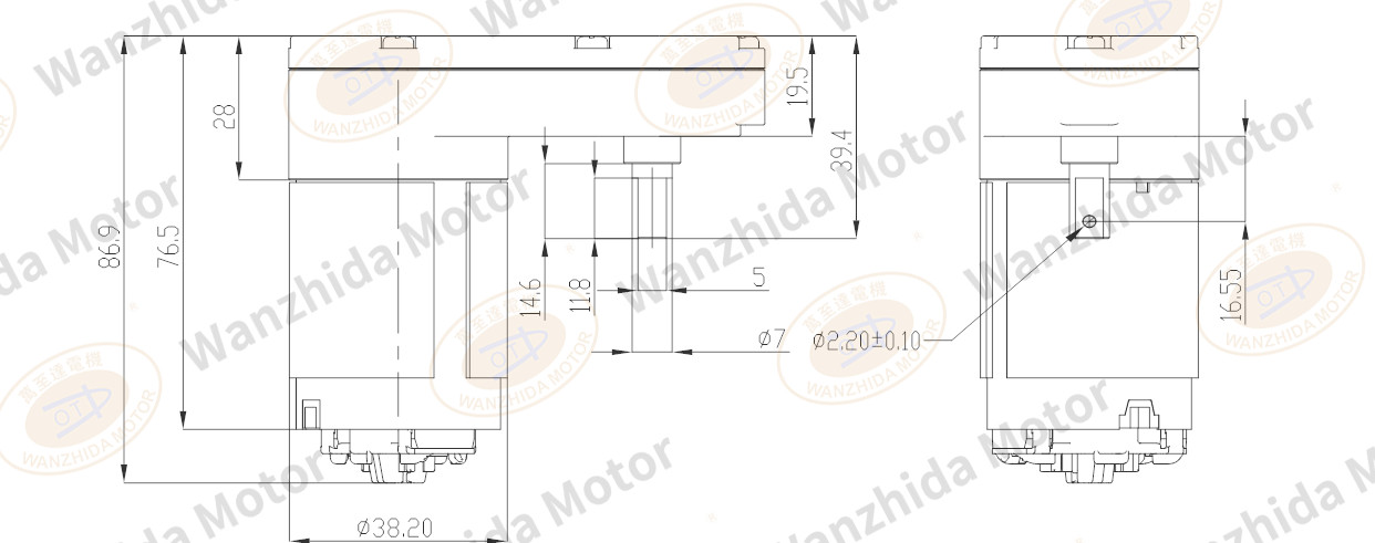 OT-36GF Gear Motor|Car window motor-Wanzhida Motor