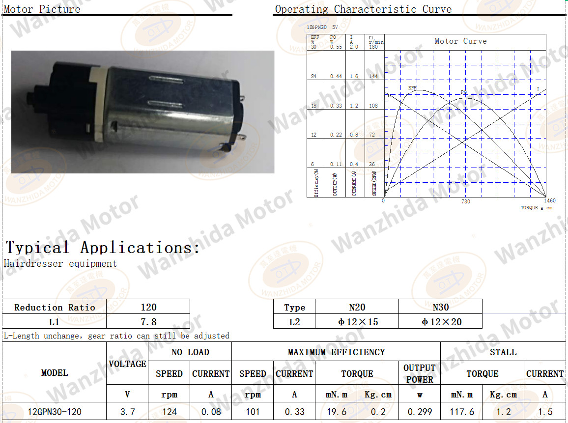 12mm Gear Motor|Hairdresser equipment motor-Wanzhida Motor