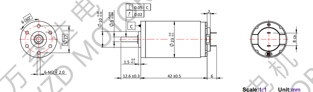 OT-CM2342 Coreless Brush DC Motor