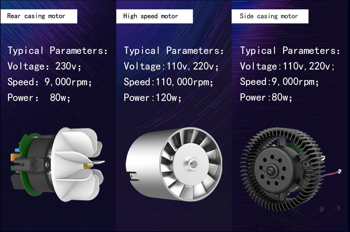 Wanzhida launched three high-performance hair dryer motors, covering different market demands