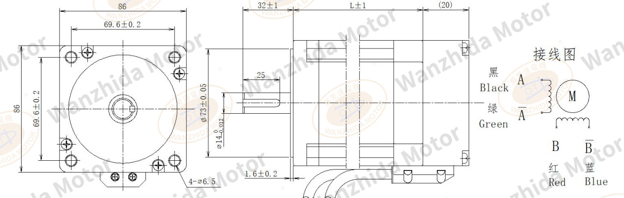 86 series 1.8° two-phase closed loop stepping motor-wanzhida motor