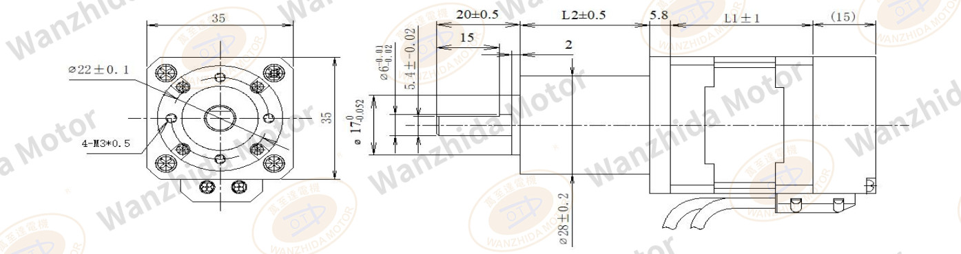 35 series closed loop stepping motor + gearbox-wanzhida motor