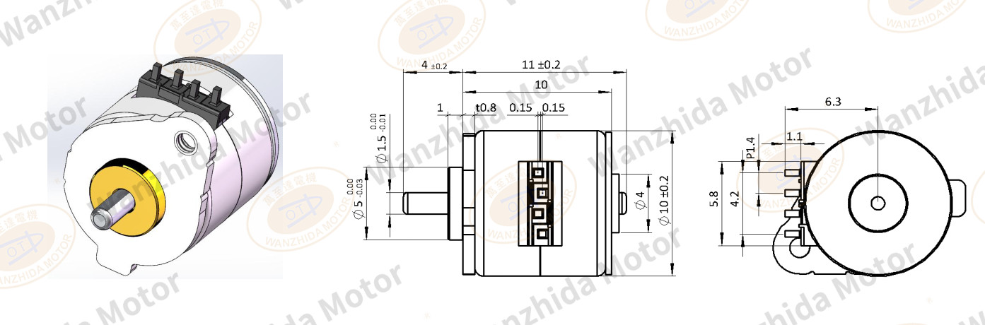 10mm Permanent magnet stepper motor_mini motor-wanzhida motor