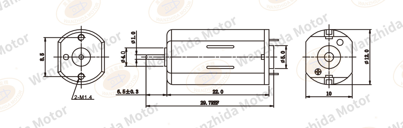 OT-FF-N40 Brush DC motor-wanzhida motor