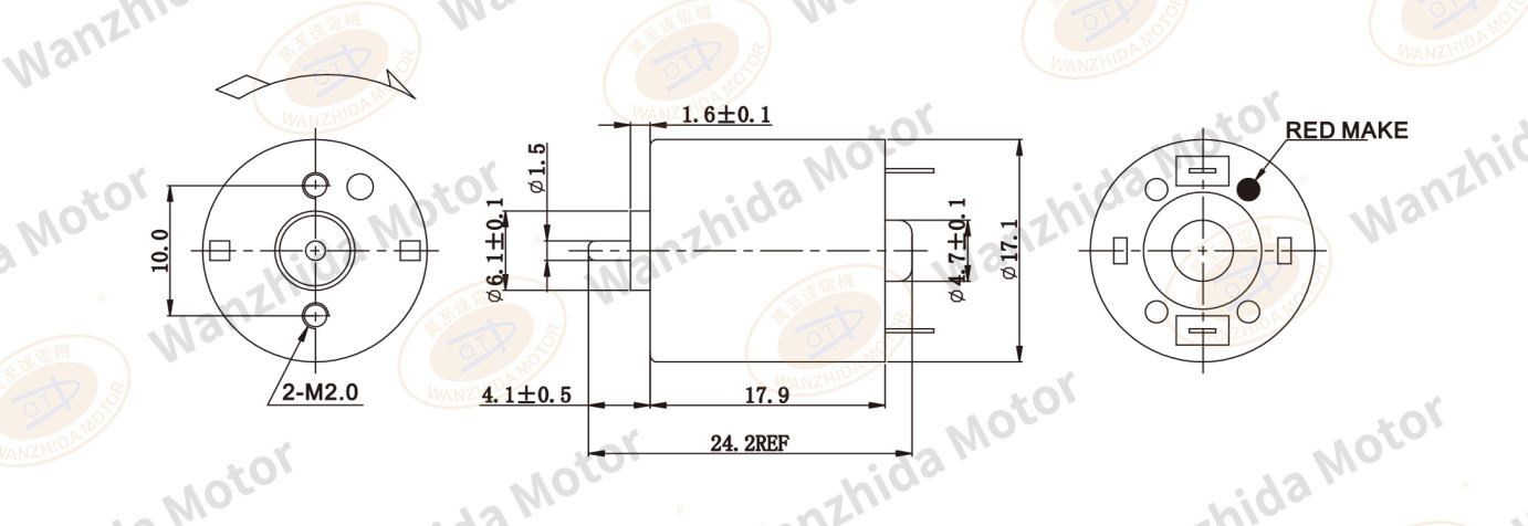 OT-RF-020 Brush DC motor-wanzhida motor