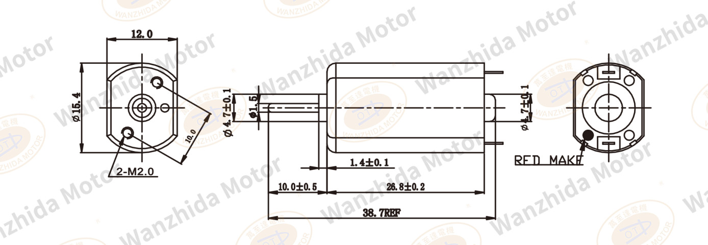 OT-FF-050SH Brush DC motor-wanzhida motor