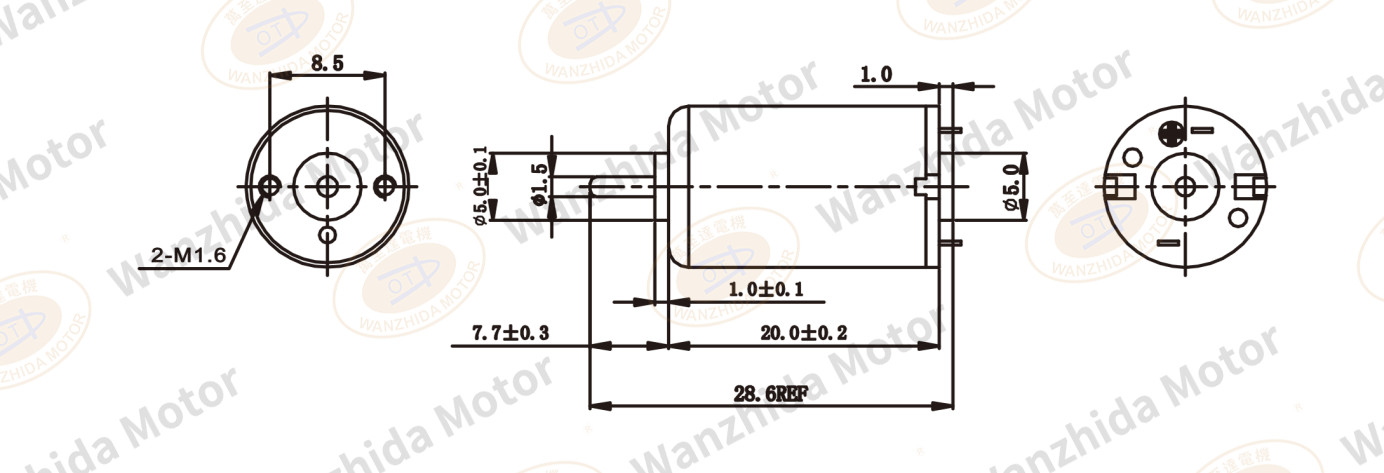 OT-RF-1220 Brush DC motor-wanzhida motor