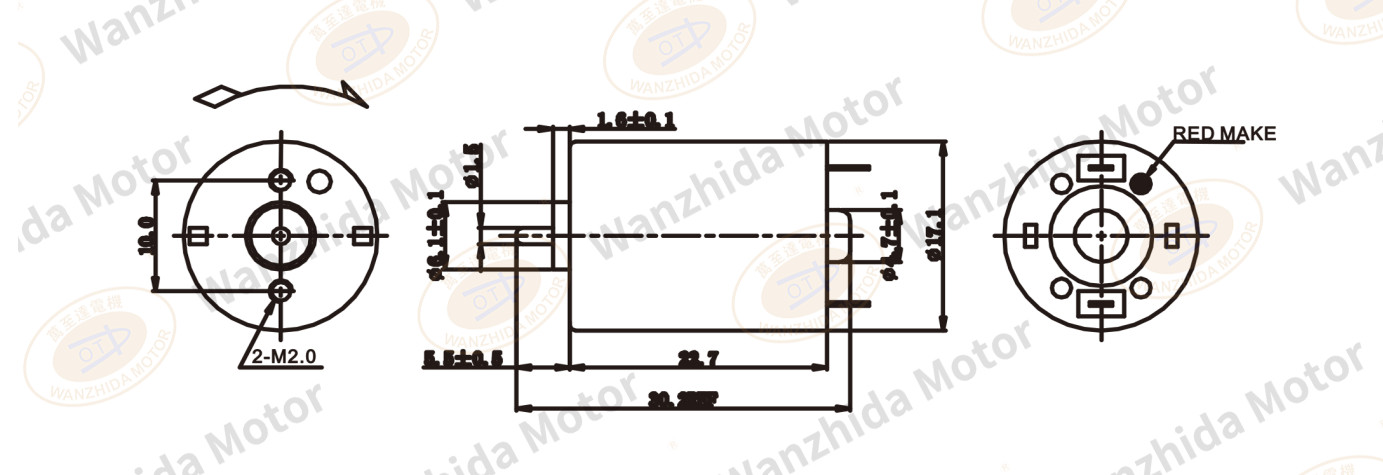 OT-RF-130 Brush DC motor-wanzhida motor