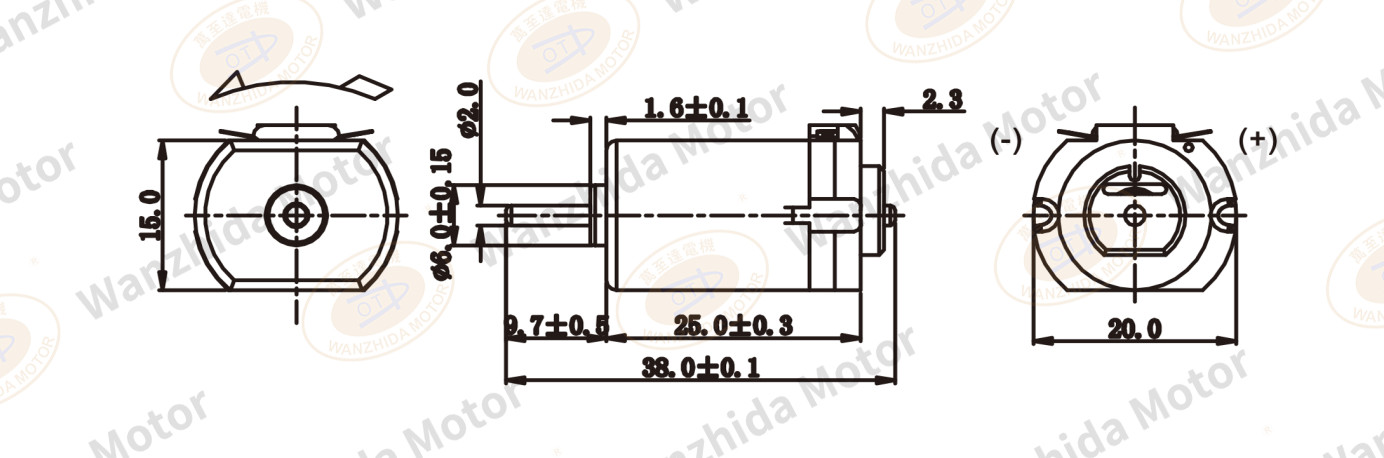 OT-FK(A)-130(S) Brush DC motor-wanzhida motor