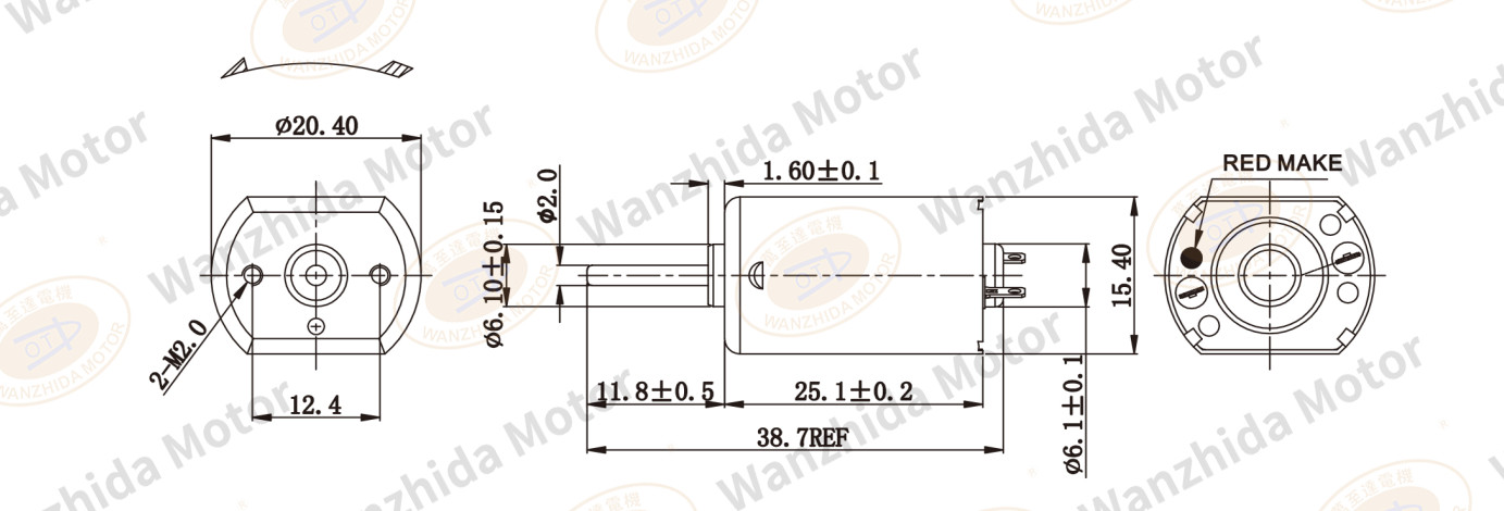 OT-FK-130PH Brush DC motor-wanzhida motor
