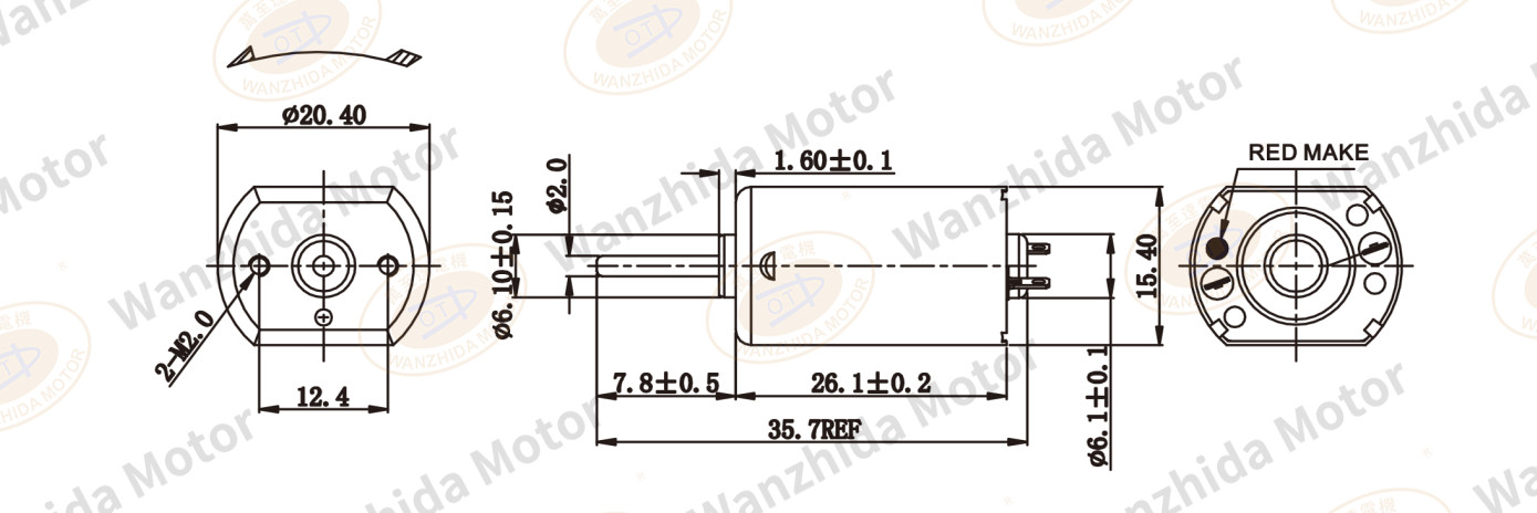 OT-FF(K)-131 Brush DC motor-wanzhida motor