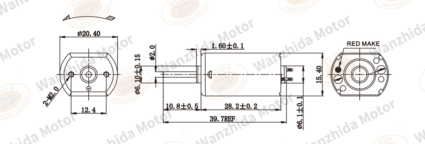 OT-FK-132PH Brush DC motor-wanzhida motor