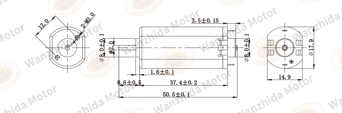 OT-FK-160 Brush DC motor-wanzhida motor