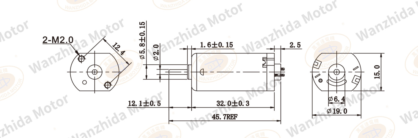 OT-FF-170 Brush DC motor-wanzhida motor