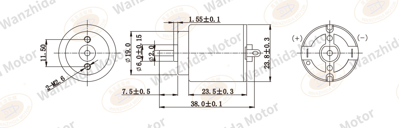 OT-RA(K)-260(S) Brush DC motor-wanzhida motor