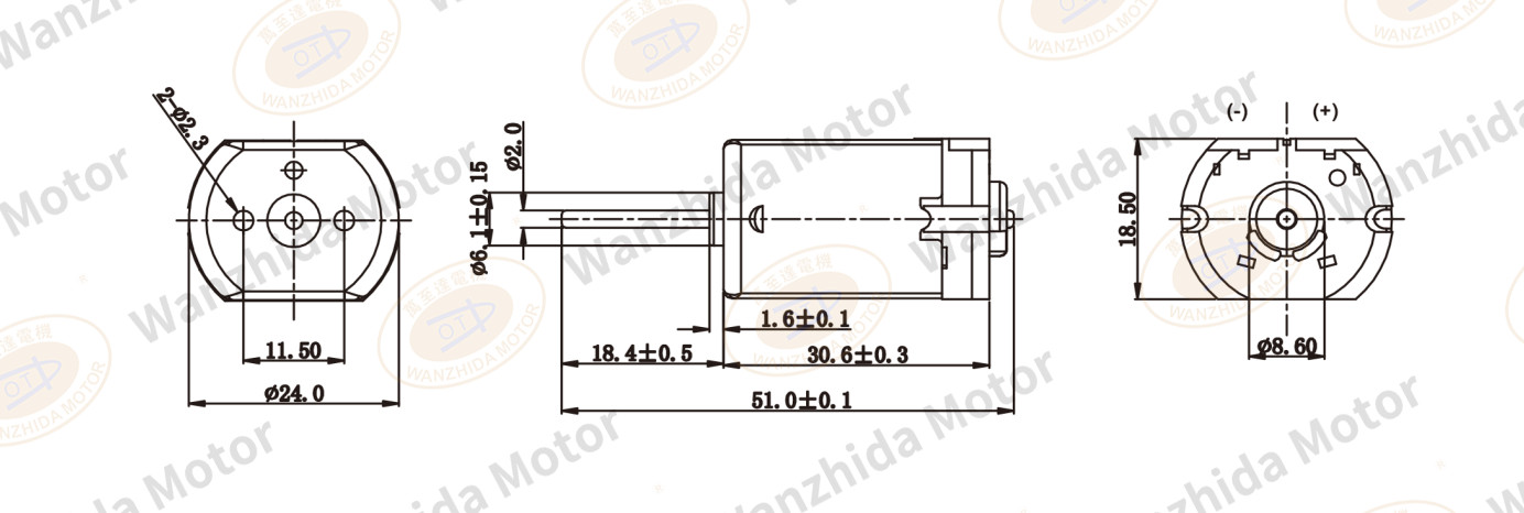 OT-FC(K)-280PA Brush DC motor-wanzhida motor