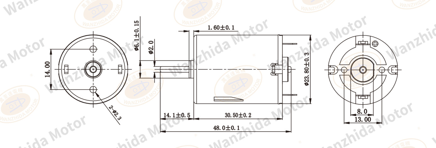 OT-RA(K)-280(285) Brush DC motor-wanzhida motor