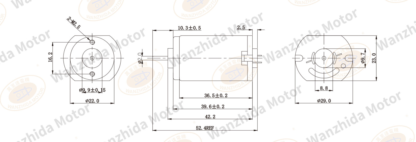 OT-FF-337 Brush DC motor-wanzhida motor