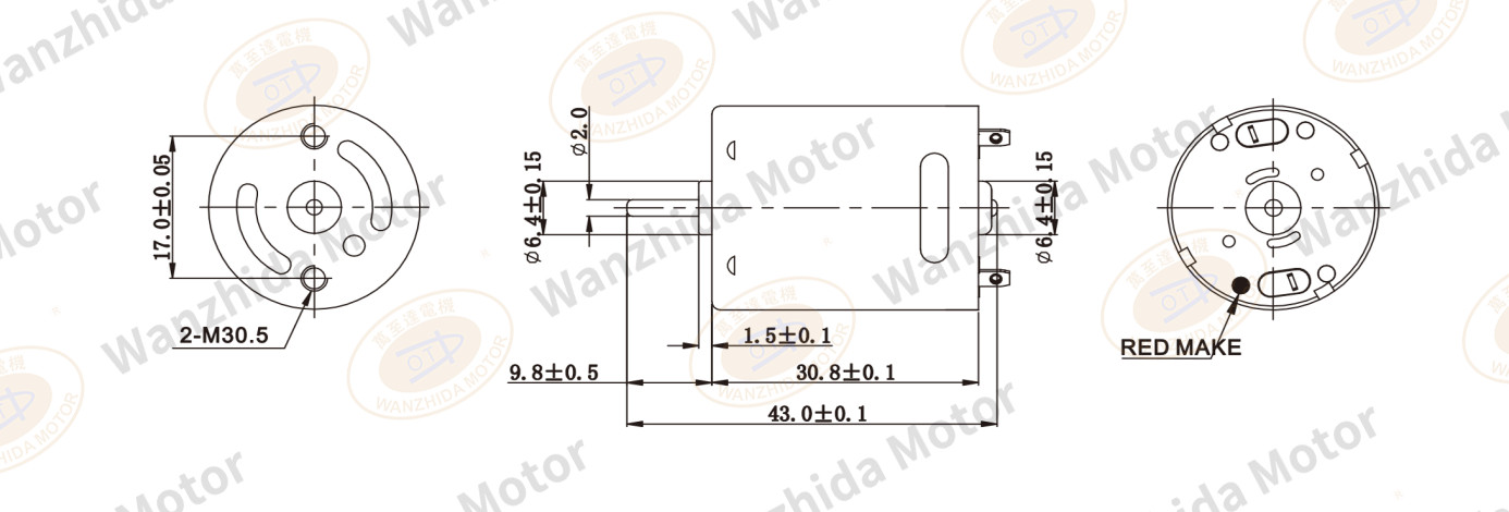 OT-RF(K)-370 Brush DC motor-wanzhida motor