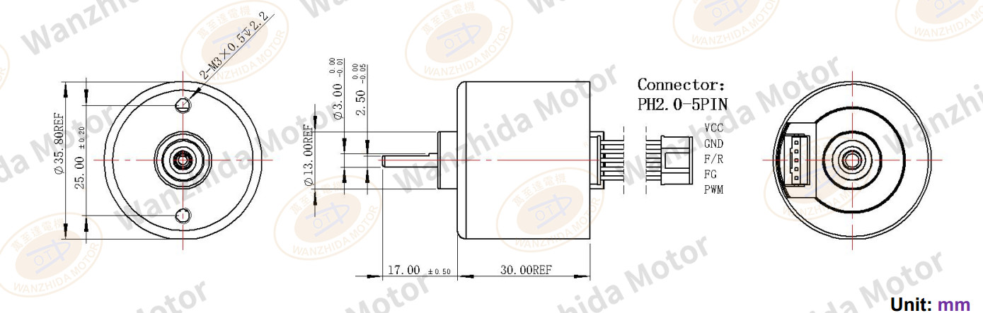 EM 3630 Brushless DC Motor-wanzhida motor