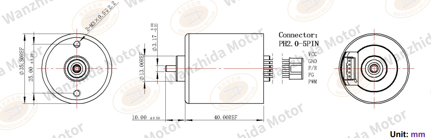 EM 3640 Brushless DC Motor-wanzhdia motor