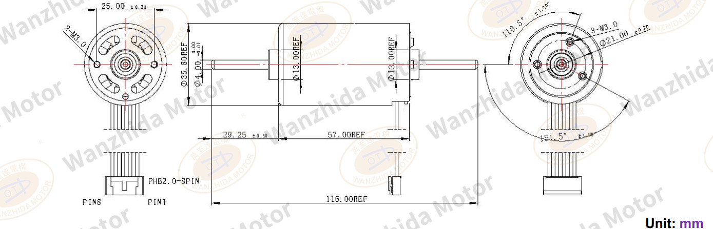 EM 3657 Brushless DC Motor-wanzhida motor