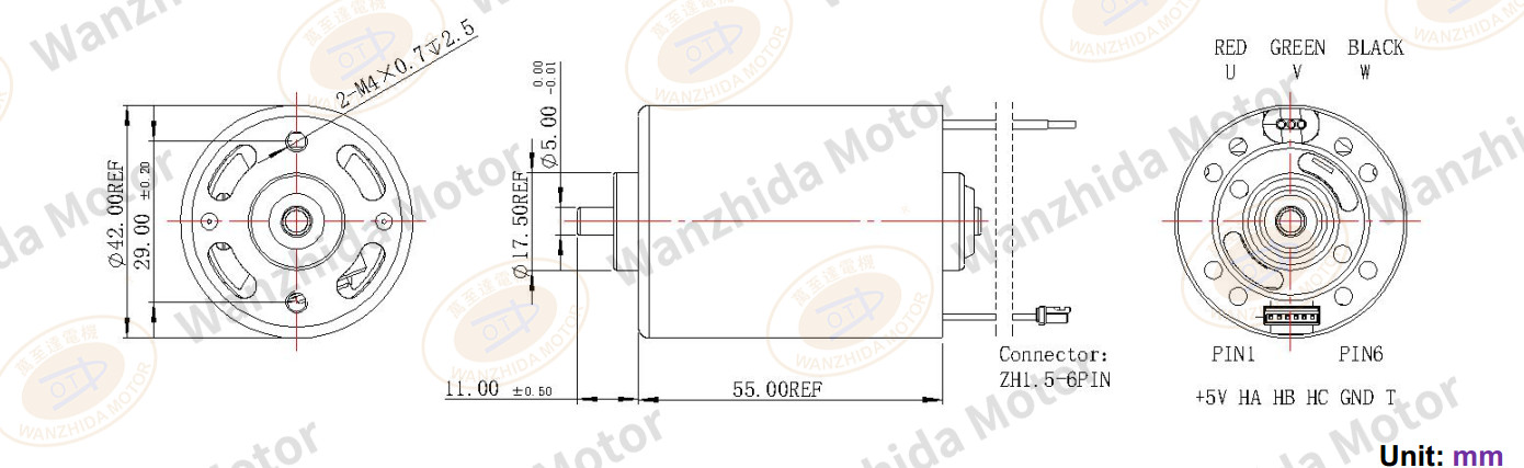 EM 4255 Brushless DC Motor-wanzhida motor