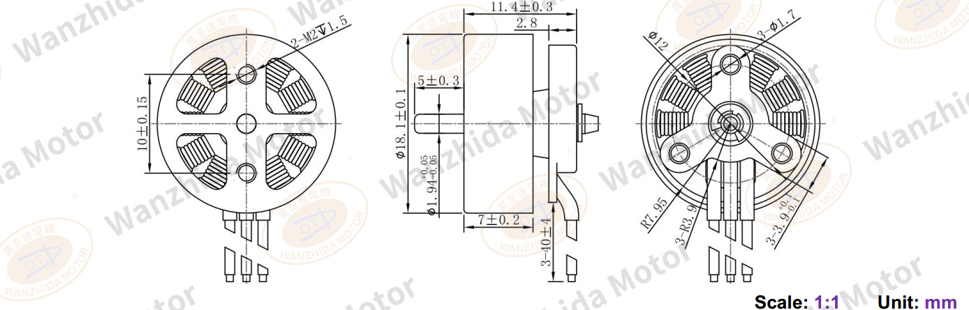 EM1811 Brushless DC Motor-wanzhida motor