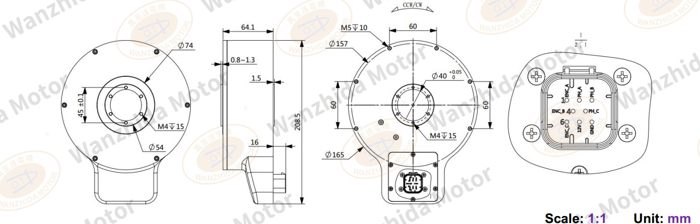 EM16565 Brushless DC Motor-wanzhida motor