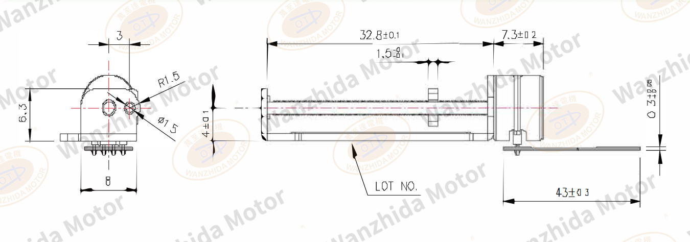 OT-SMOSL-015 LINEAR MICRO MOTOR-wanzhida motor