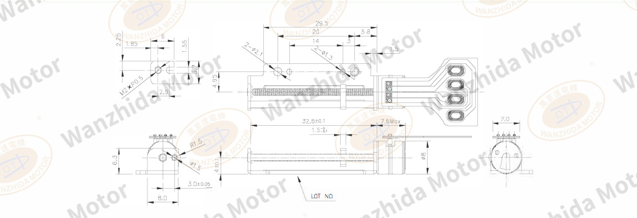 OT-SM08L-047 LINEAR MICRO MOTOR-wanzhida motor