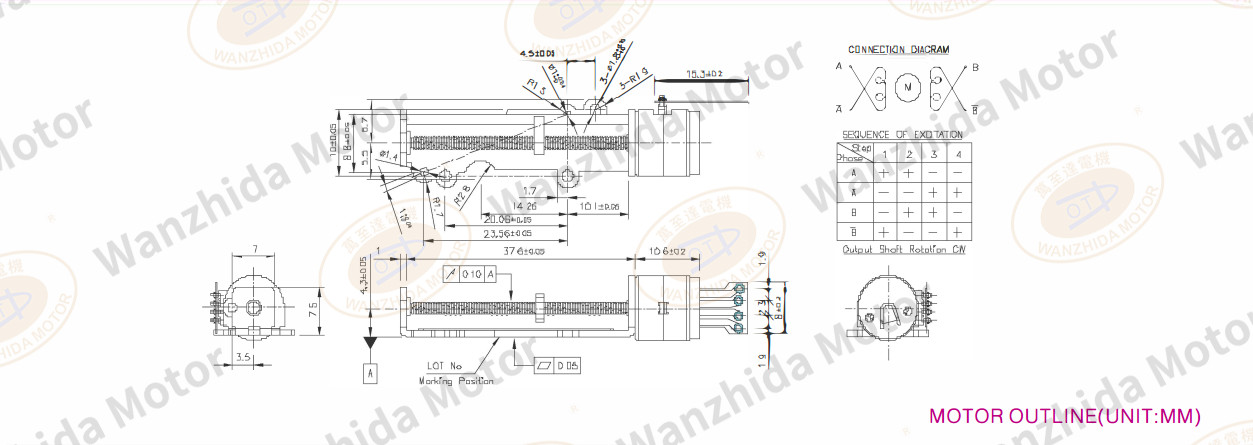 OT-SM10L-258 LINEAR MICRO MOTOR-wanzhida motor