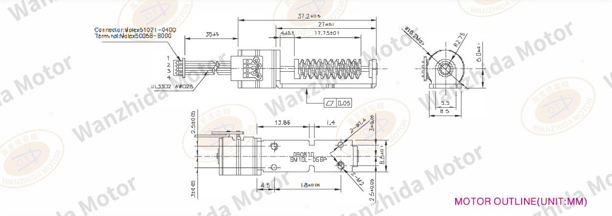 OT-SM10L-056P LINEAR MICRO MOTOR-wanzhida motor
