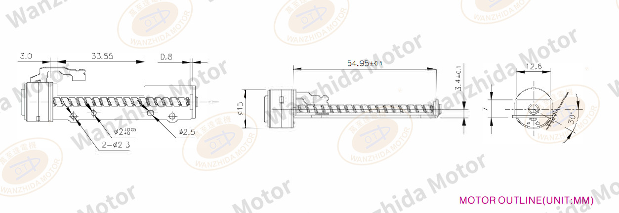 OT-SM15L-013 LINEAR MICRO MOTOR-wanzhida motor