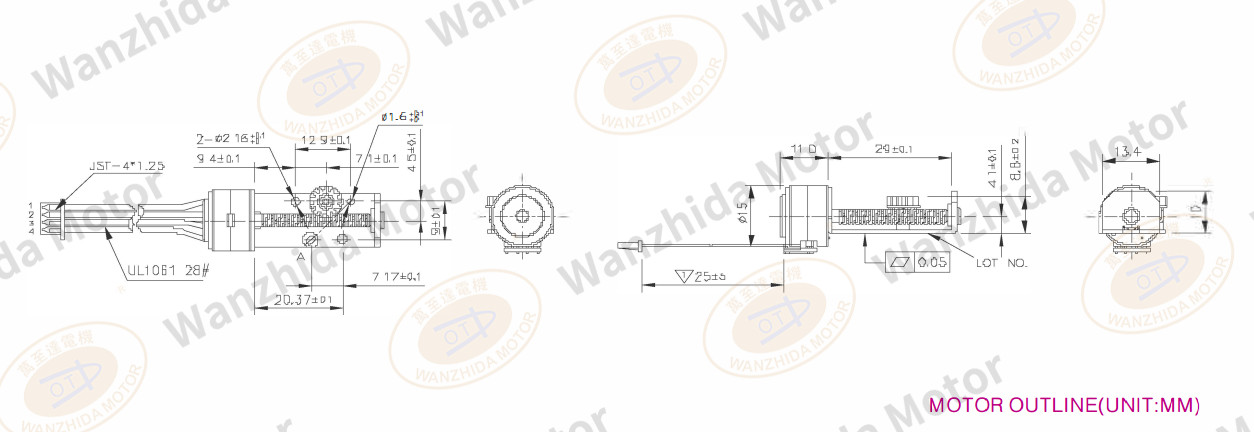 OT-SM15L-346 LINEAR MICRO MOTOR-wanzhida motor