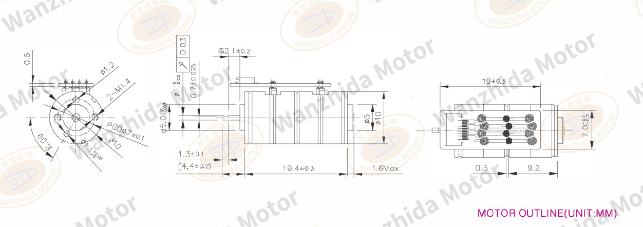 OT-SM10P-396A PM stepping motor-wanzhida motor