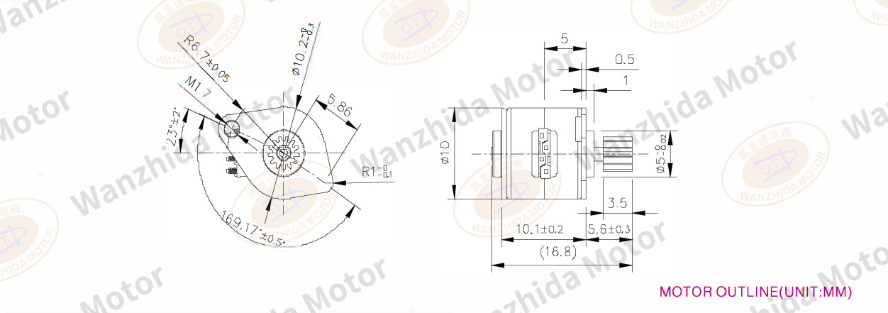 OT-SM10P-088 PM stepping motor-wanzhida motor