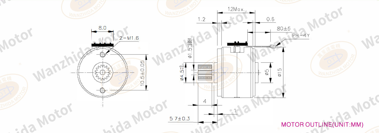 OT-SM15P-278 PM stepping motor-wanzhida motor