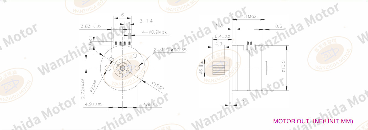 OT-SM15P-035 PM stepping motor-wanzhida motor