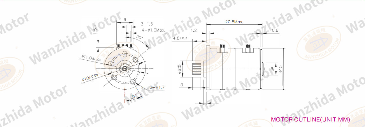 OT-SM15P-290 PM stepping motor-wanzhida motor