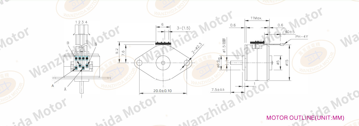 OT-SM15P-018 PM stepping motor-wanzhida motor