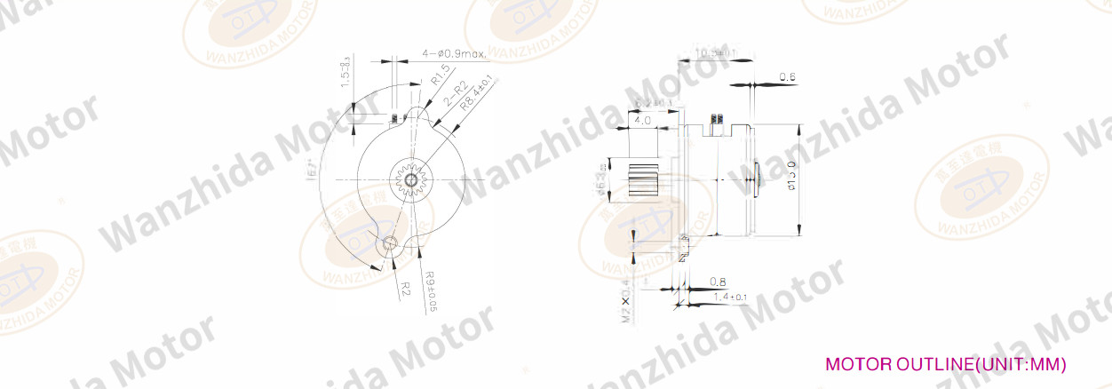OT-SM15P-393 PM stepping motor-wanzhida motor