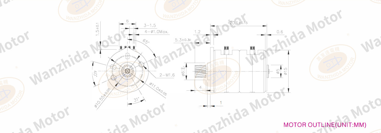 OT-SM15P-394 PM stepping motor-wanzhida motor
