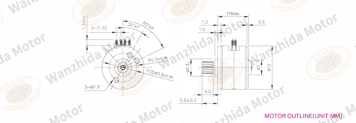 OT-SM15P-036 PM stepping motor-wanzhida motor