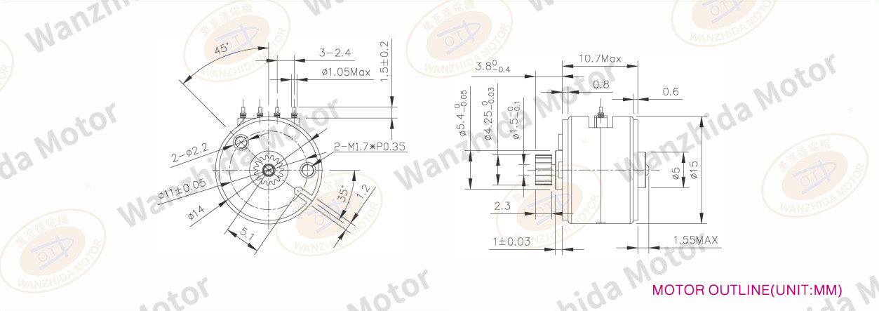 OT-SM15P-565 PM stepping motor-wanzhida motor