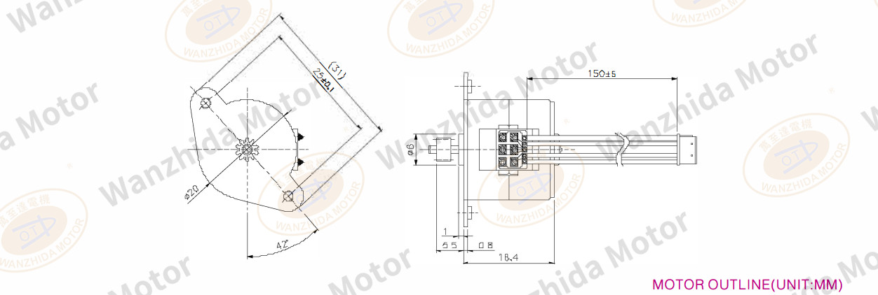 OT-SM20P-195 PM stepping motor-wanzhida motor