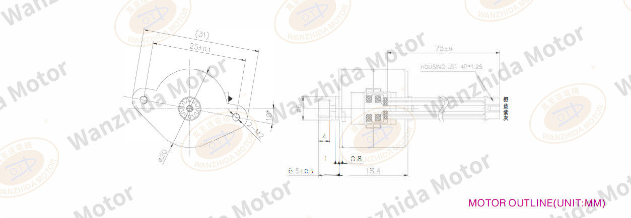 OT-SM20P-197 PM stepping motor-wanzhida motor