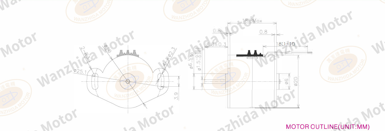 OT-SM20P-556 PM stepping motor-wanzhida motor