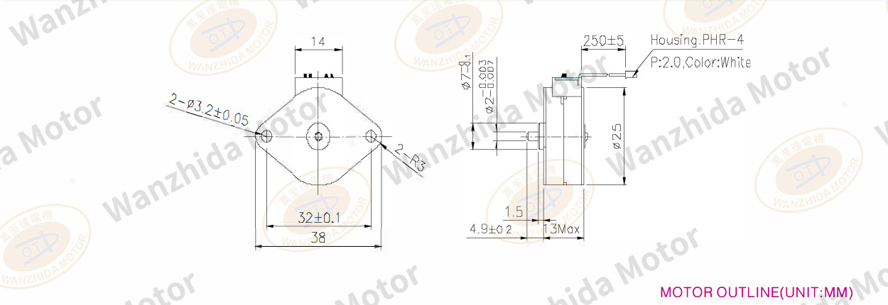 OT-SM25P-179 PM stepping motor-wanzhida motor