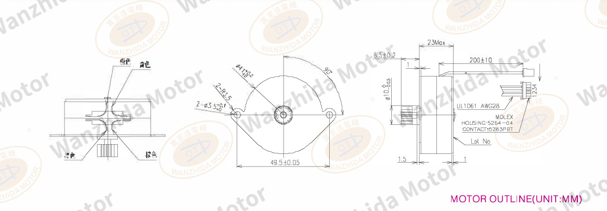 OT-SM42P-424 PM stepping motor-wanzhida motor